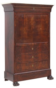 FRENCH LOUIS PHILIPPE MAHOGANY SECRETAIRE A ABATTANT