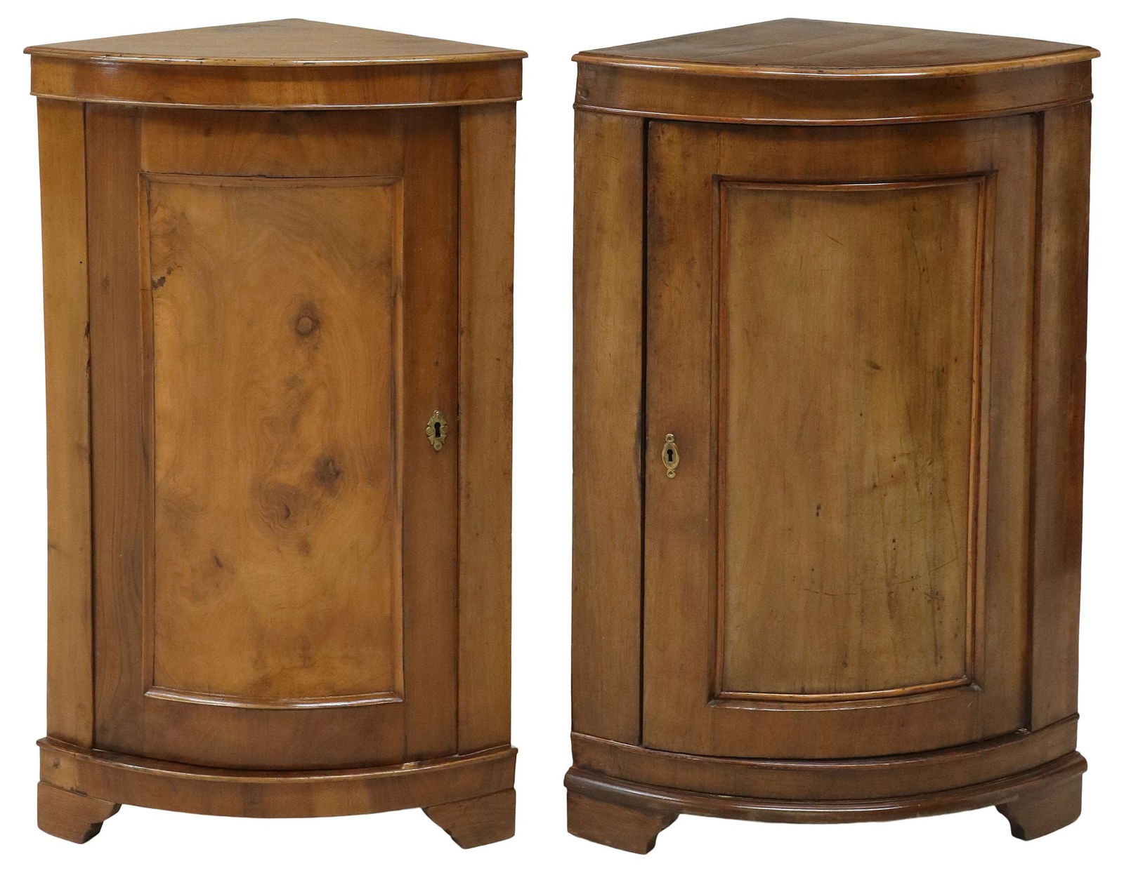 (2) PROVINCIAL WALNUT CORNER CUPBOARDS (1 of 4)