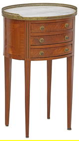 FRENCH LOUIS XVI STYLE MARBLE-TOP SIDE TABLE (1 of 5)