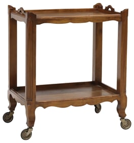 ITALIAN WALNUT TRAY-TOP TEA TROLLEY
