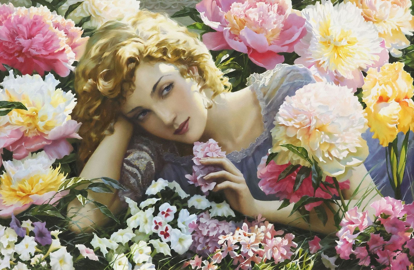 SLAVA MORGUN (B.1982) 'THE SCENT OF PEONIES' 31.5" x 47.25" (1 of 5)