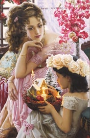 KATYA MORGUN (B.1982) 'CHRISTMAS EVE' 47.25" X 31.5"