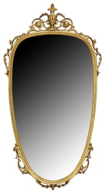 LOUIS XVI STYLE GILTWOOD OVAL WALL MIRROR