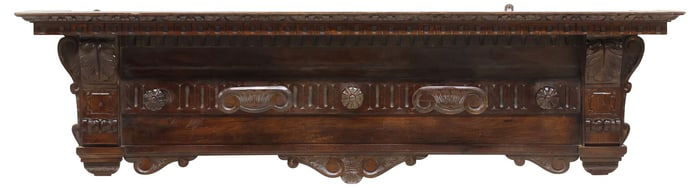 ITALIAN RENAISSANCE REVIVAL CARVED WALNUT HAT/ COAT RACK