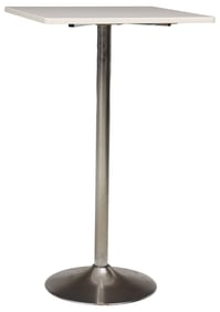CONTEMPORARY SQUARE BAR HEIGHT PEDESTAL TABLE