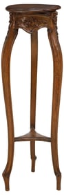 ITALIAN LOUIS XV STYLE CARVED WALNUT PEDESTAL/ PLANT STAND