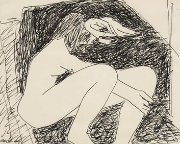 STEPHEN S. PACE (1918-2010) ABSTRACT FEMALE NUDE STUDY