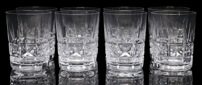 (8) WATERFORD 'KYLEMORE' CUT CRYSTAL DOUBLE OLD FASHIONED GLASSES