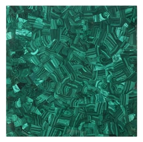 TESSELLATED MALACHITE-CLAD SQUARE TABLETOP