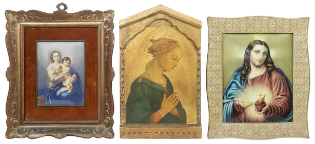 (3) FRAMED RELIGIOUS PRINTS