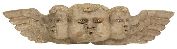 GUERRERO MEXICO FOLK ART CARVED WOOD 'ANGELITOS SOPLONES'