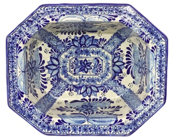 CASA GUEVARA PUEBLA MEXICO TALAVERA POTTERY BOWL