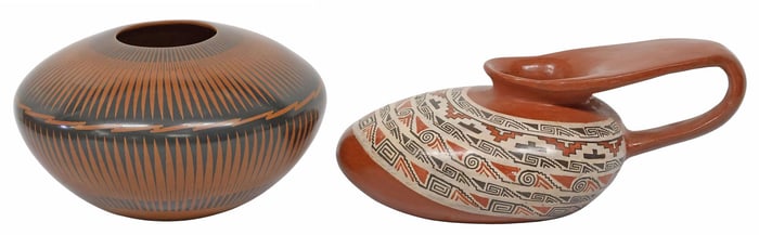 (2) EMILIO MOLINERO HURTADO & JULIO LEDEZMA POTTERY VESSELS