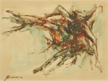 JOSE LUIS SOTO (MX, B.1948) ACRYLIC PAINTING 'EL HAMBRE Y LA IRA'