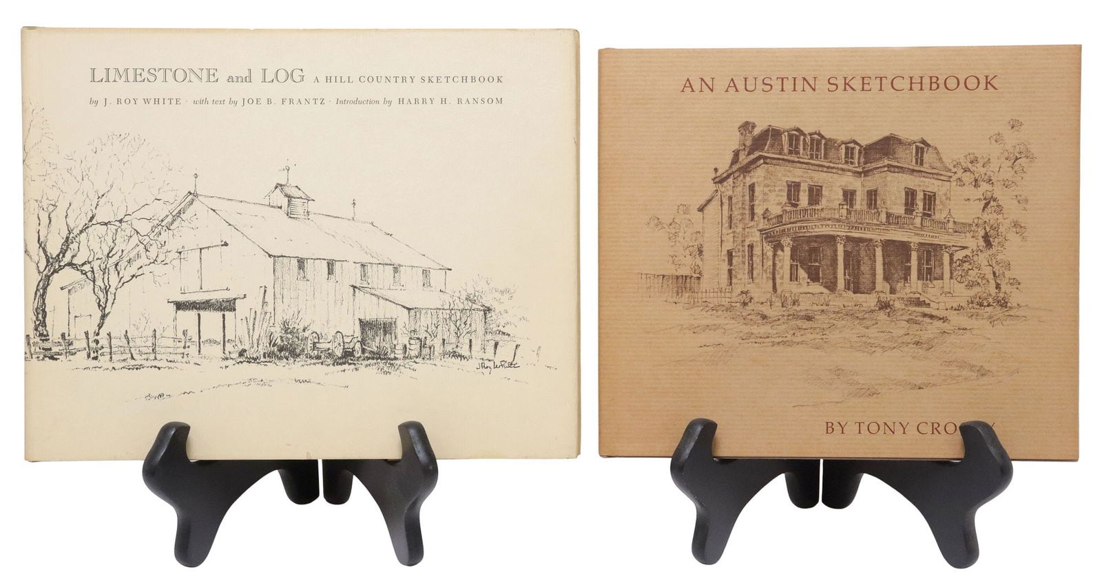 (2) SIGNED ENCINO PRESS BOOKS, 'AUSTIN SKETCHBOOK' & 'LIMESTONE AND LOG' (1 of 11)