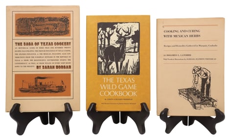 (3) ENCINO PRESS TEXAS RANCH COOKBOOKS, 1 SIGNED 'WILD GAME COOKBOOK'