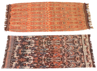 LARGE INDONESIAN SUMBA IKAT TEXTILE PANEL HINGGI