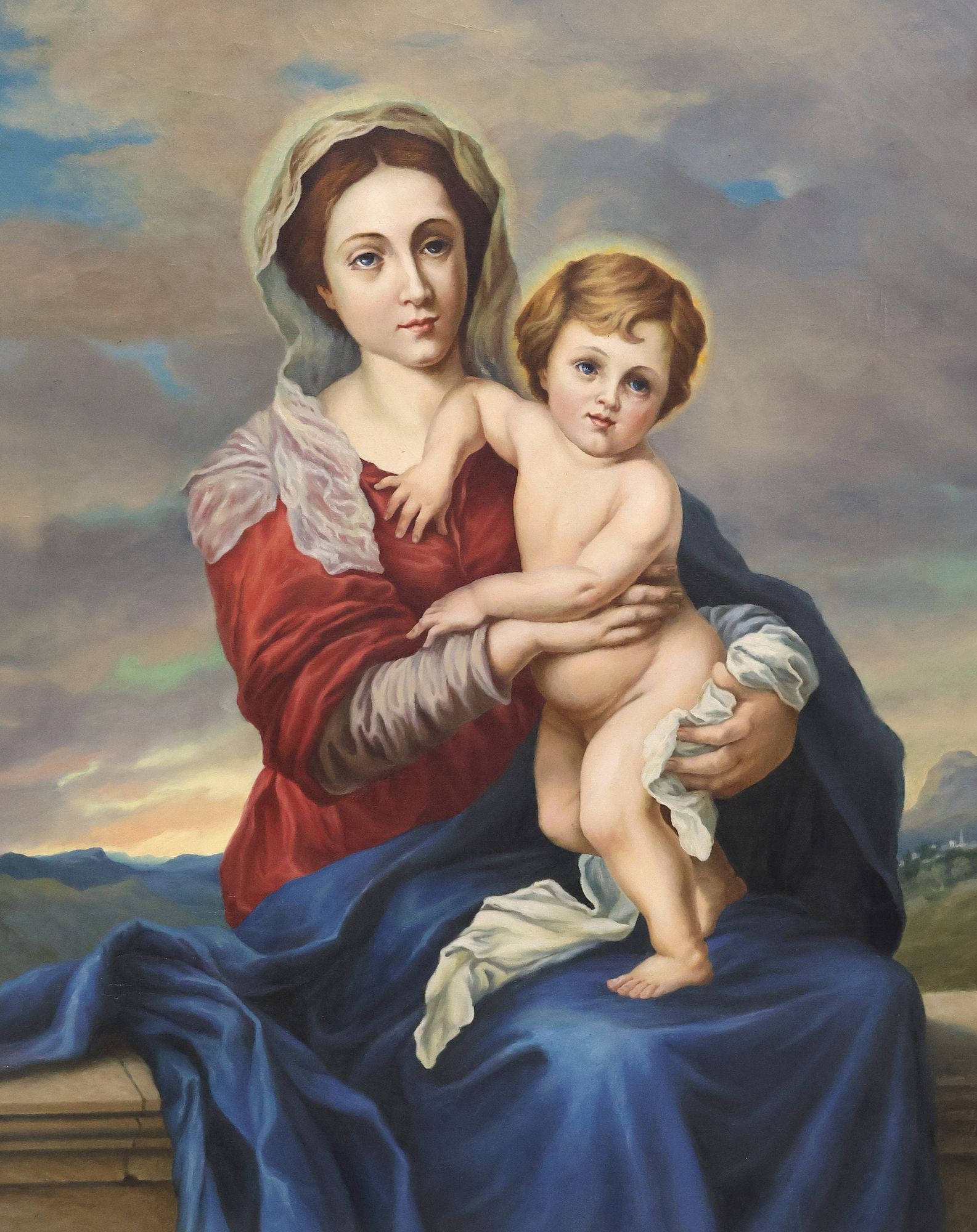 AFTER BARTOLOME ESTEBAN MURILLO PAINTING THE MADONNA & CHILD (1 of 3)