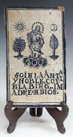 AZULEJO BLUE & WHITE ARCHITECTURAL TILE, LA VIRGEN DE APOCALIPSIS