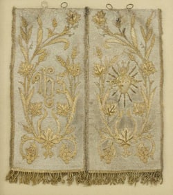 FRAMED GOLDWORK EMBROIDERY LITURGICAL VESTMENT TEXTILE