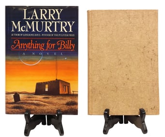 (2) BOOKS: 'ANYTHING FOR BILLY' & 'IN A NARROW GRAVE' LARRY McMURTRY