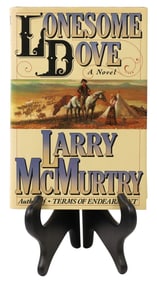 BOOK: 'LONESOME DOVE' 1ST EDITION, SIGNED LARRY McMURTRY