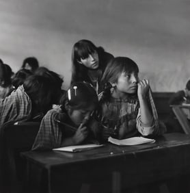 MARIANA YAMPOLSKY (1925-2002) GELATIN SILVER PRINT 'ESCUELA MAZAHUA'