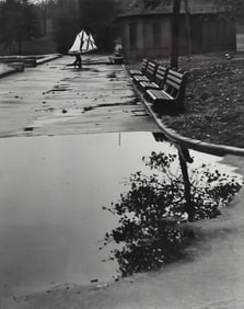 ANDRE KERTESZ (1894-1985) GELATIN SILVER PRINT 'HOMING SHIP, CENTRAL PARK, NY'