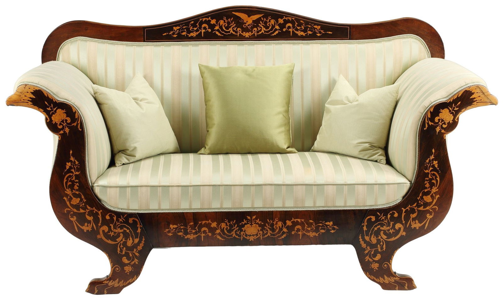 EMPIRE STYLE MARQUETRY SETTEE (1 of 6)