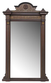 SPANISH PARCEL-GILT & BEVELED GLASS PIER MIRROR, 77" X 46"