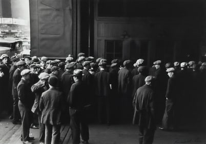 RUSSELL LEE (1903-1986) GELATIN SILVER PRINT 'UNEMPLOYED, NYC'