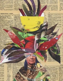 REBECCA S. COHEN (20TH C.) CUT PAPER COLLAGE