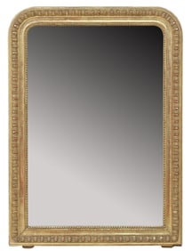 FRENCH LOUIS PHILIPPE PERIOD GILTWOOD MIRROR, 53" X 38"