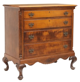 CHARAK FURNITURE COMPANY QUEEN ANNE STYLE CHEST OF DRAWERS
