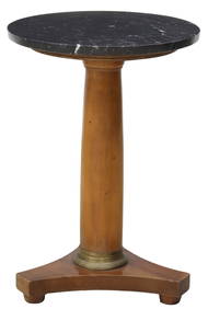 PETITE FRENCH EMPIRE STYLE MARBLE-TOP GUERIDON (1 of 3)