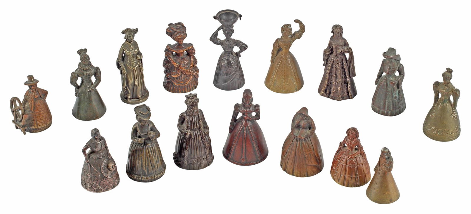 (16) COLLECTION OF CAST METAL FIGURAL BELLS (1 of 6)