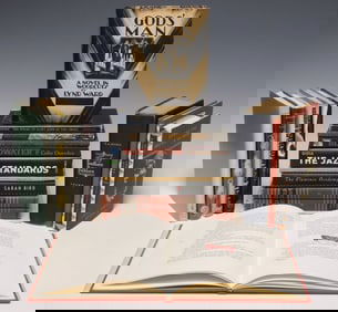 (19) BOOKS, POETRY, NOVELS, S.F. EARTHQUAKE, WOODCUTS