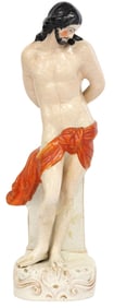 ENGLISH STAFFORDSHIRE MANTEL FIGURE CHRIST AT THE COLUMN