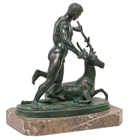 GRAND TOUR STYLE BRONZE MODEL OF HERCULES &?Ǭ†THE CERYNEIAN HIND
