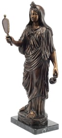 ITALIAN NEOCLASSICAL STYLE BRONZE SCULPTURE OF THE GODDESS ISIS