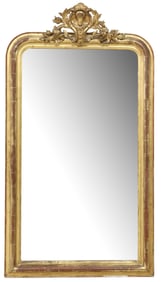 FRENCH LOUIS PHILIPPE PERIOD GILTWOOD MIRROR, 60.5" X 33.5"