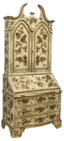 VENETIAN PARCEL-GILT & PAINTED BUREAU CABINET