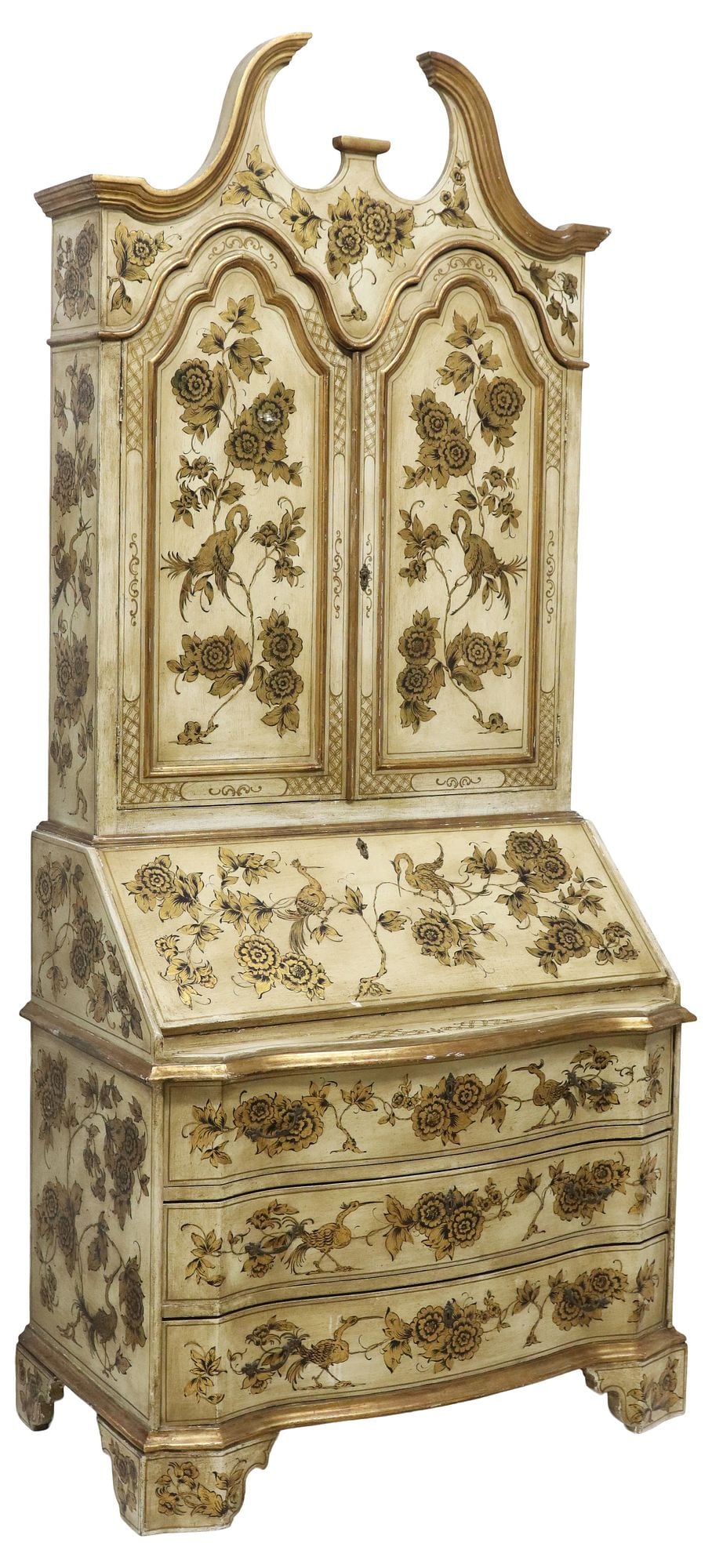 VENETIAN PARCEL-GILT & PAINTED BUREAU CABINET (1 of 6)