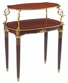 LOUIS XV STYLE ORMOLU-MOUNTED PARQUETRY TEA TABLE