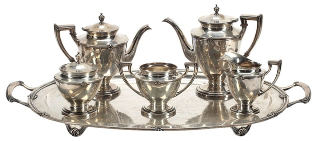 (6) SANBORNS MEXICO STERLING SILVER TEA & COFFEE SERVICE