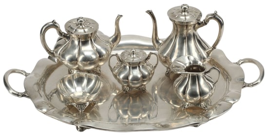 (6) AVALOS MEXICO STERLING SILVER TEA & COFFEE SERVICE