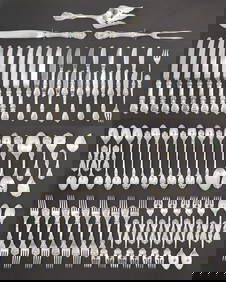 (79) REED & BARTON 'FRANCIS I' STERLING SILVER FLATWARE SERVICE (1 of 3)