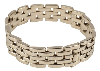 ESTATE CARTIER 'MAILLON PANTHERE' 18KT WHITE GOLD BRACELET