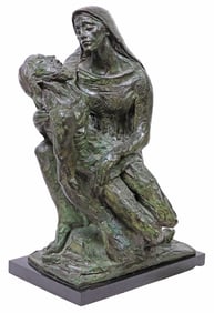 CHARLES UMLAUF (1911-1994) PATINATED BRONZE SCULPTURE, 'PIETA'