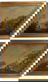 (2) CONTINENTAL SCHOOL PAINTINGS MEDITERRANEAN COASTAL LANDSCAPES (1 of 8)